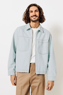 Veste en jean zippée