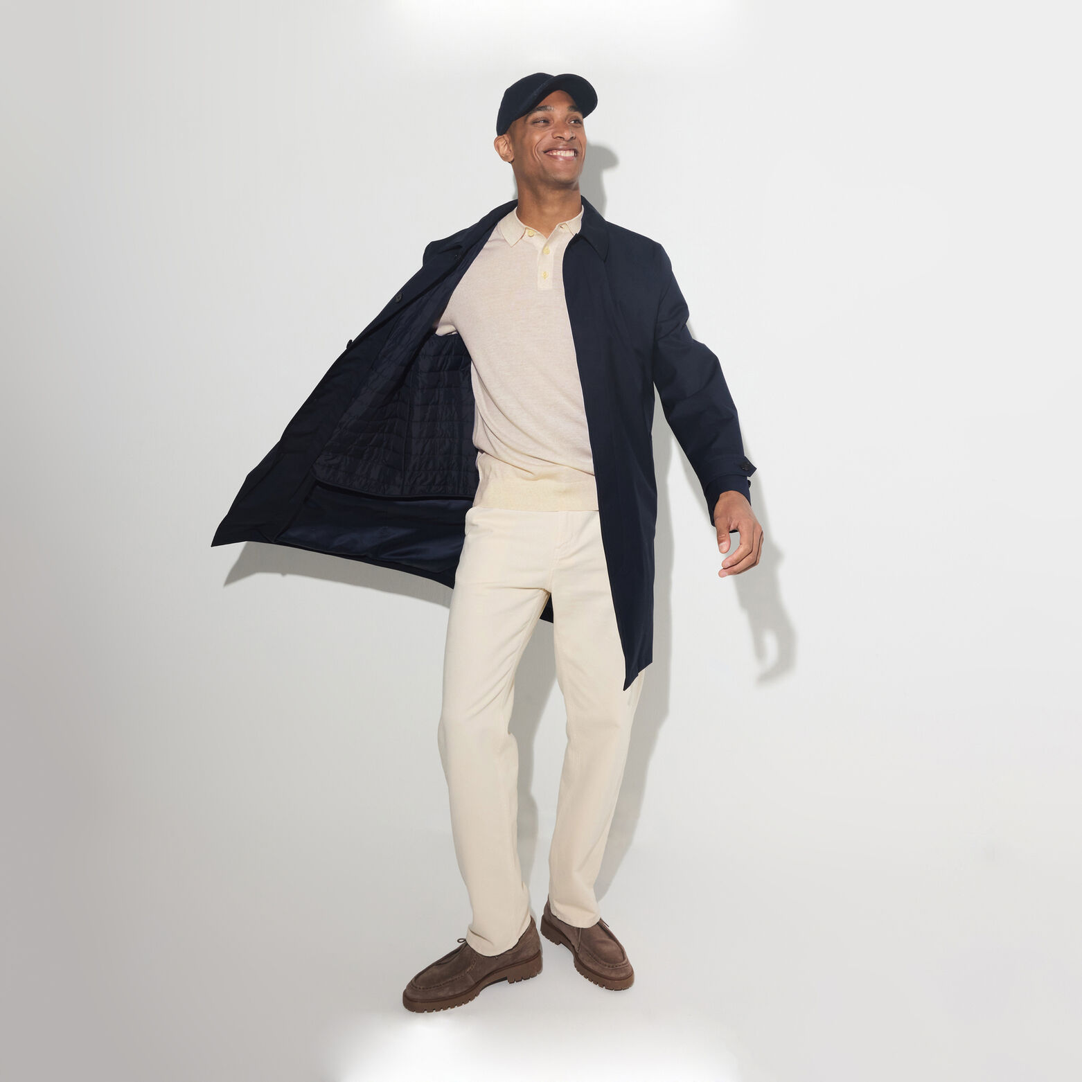 Polo met knoopkraag in merinoswol