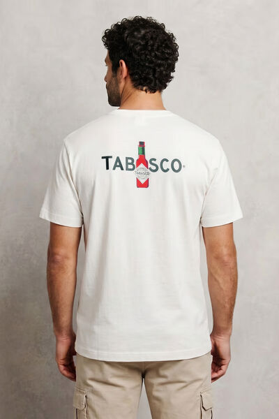 T-shirt met borstprint Tabasco-licentie 