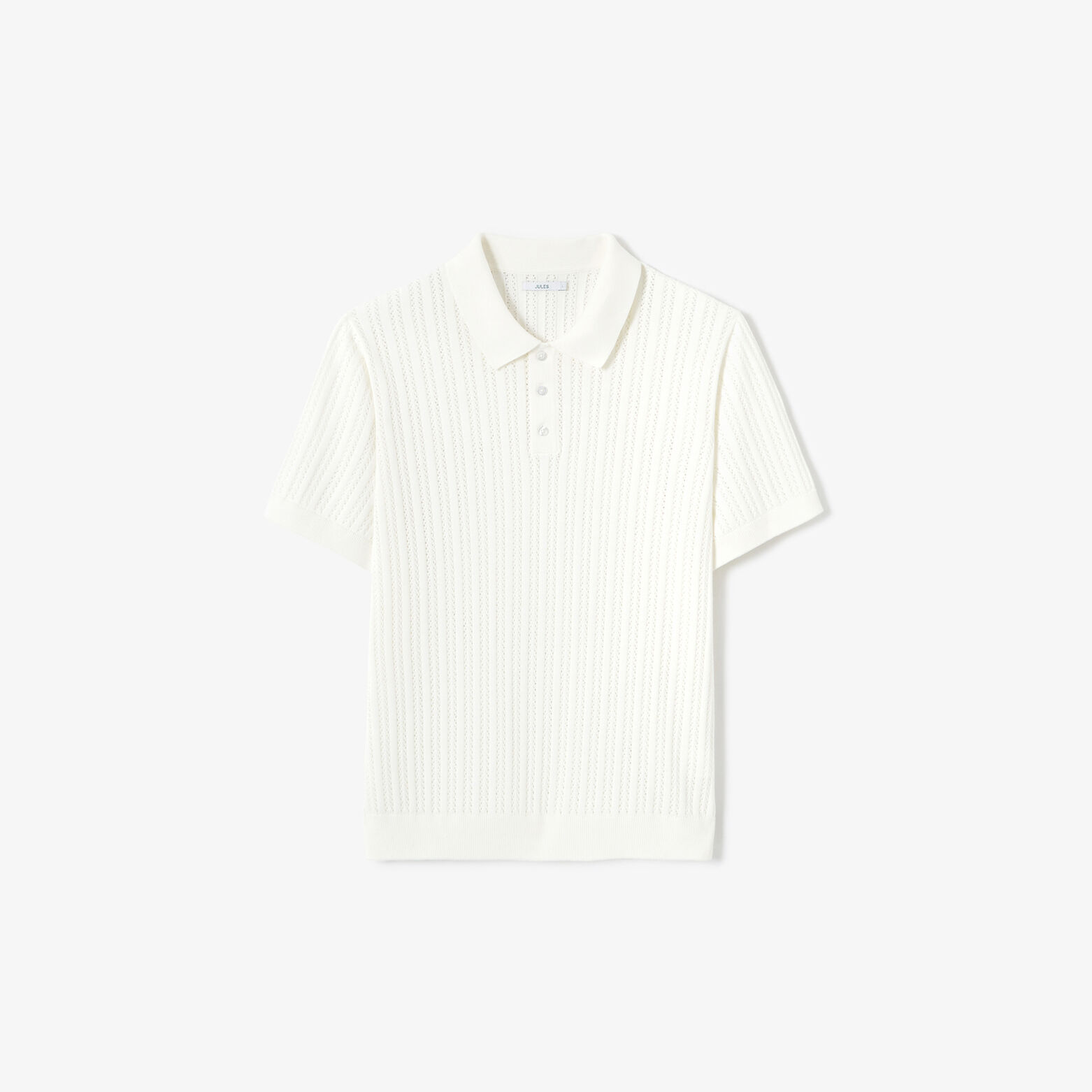 Polo en maille manches courtes jeux de points