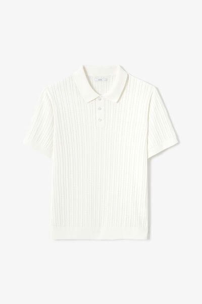 Polo en maille manches courtes jeux de points