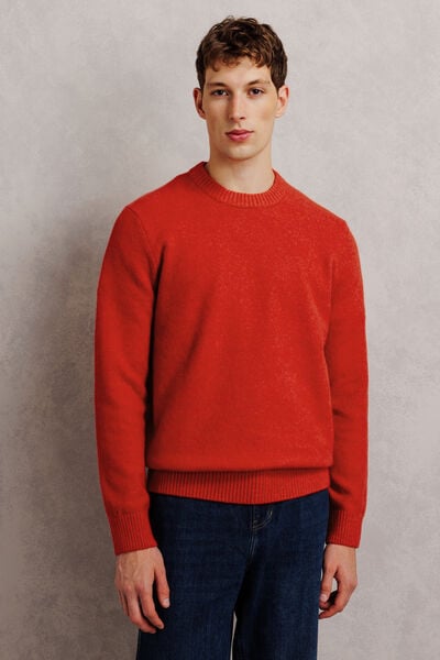 Pull col rond mousseux coton majoritaire