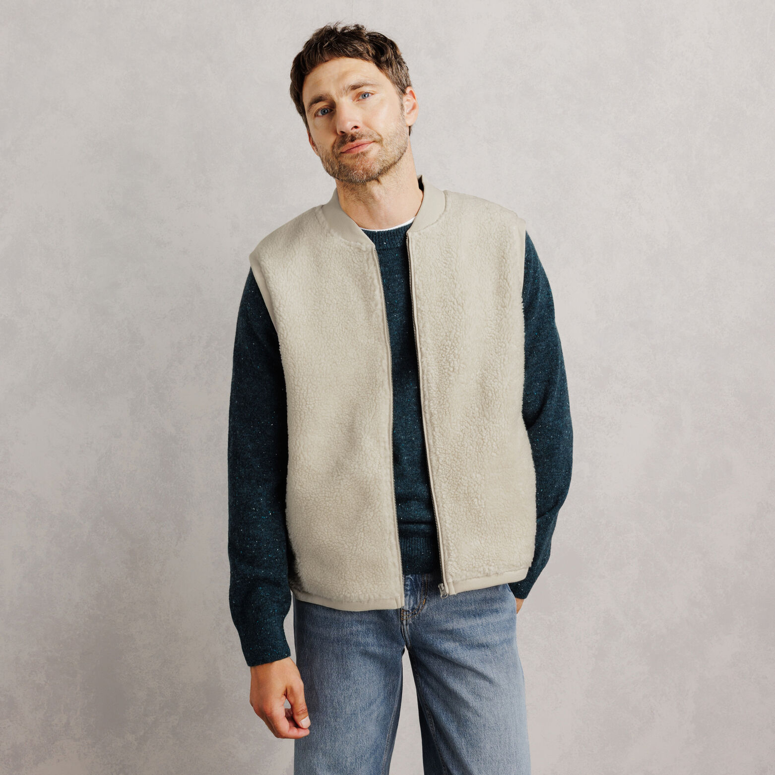Sweat sans manches sherpa