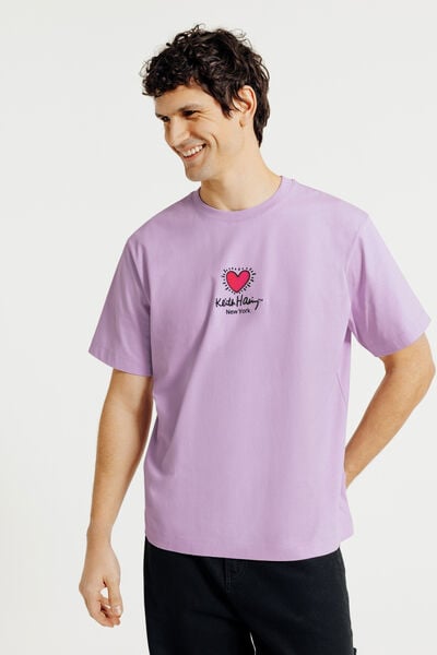 Tee shirt imprim&eacute; devant dos licence Keith Haring