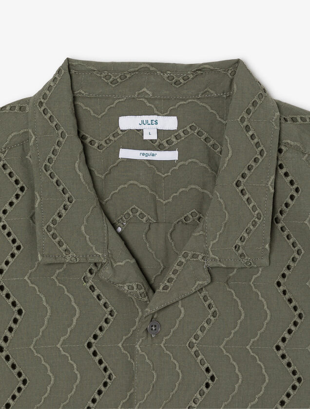 Chemisette en coton brodée