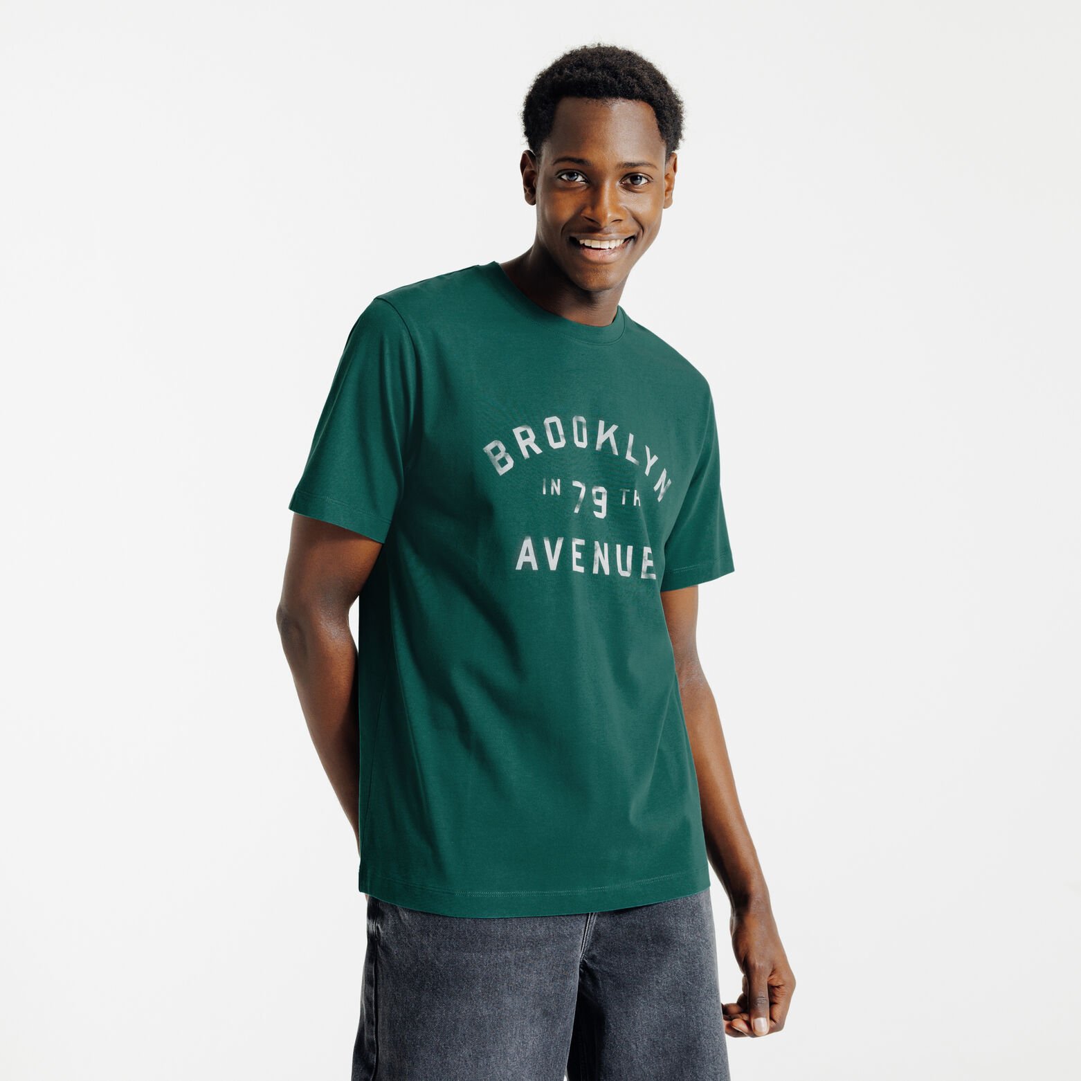 Tee shirt imprim&eacute; devant en coton