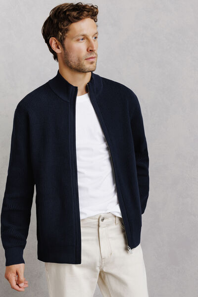 Gilet zipp&eacute; col montant