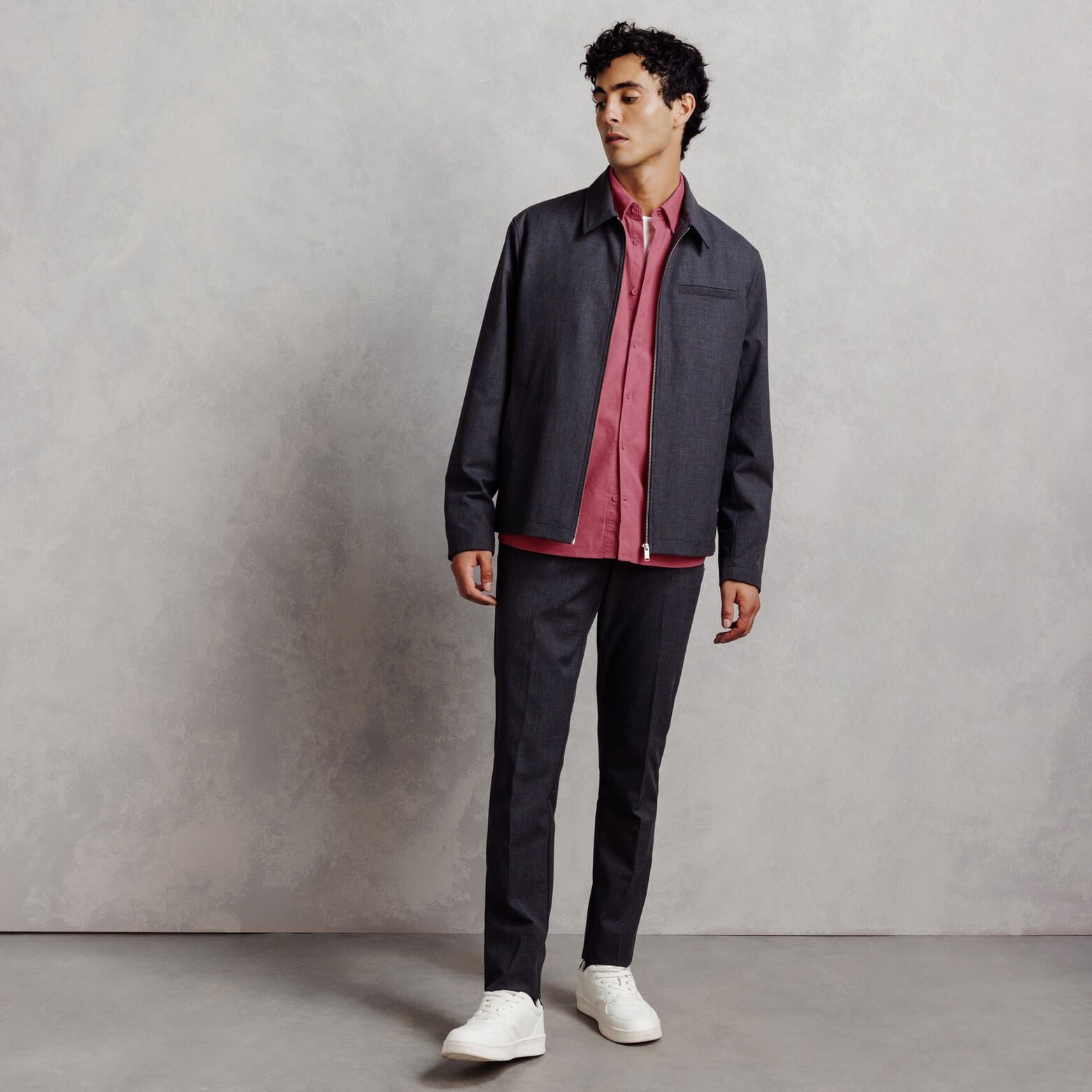 Chemise en velours c&ocirc;tel&eacute; unie 100% coton