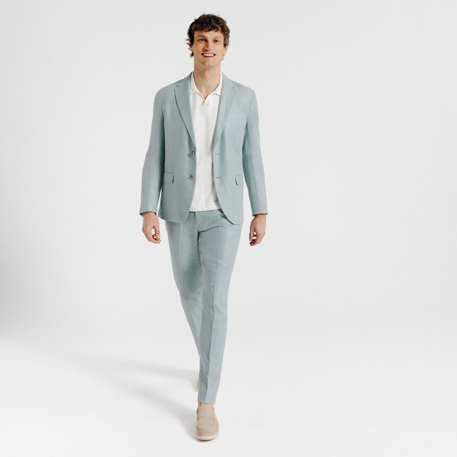 Pantalon de costume confort en lin