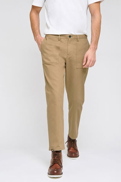 Chino ample poches plaquées Marron