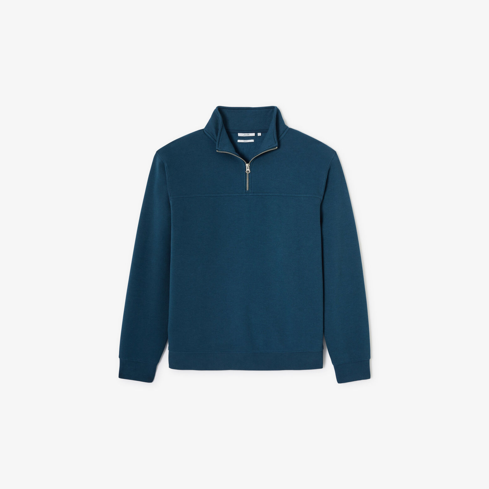 Sweat col montant zippé uni