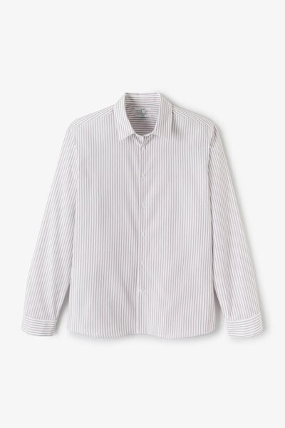 Chemise regular ray&eacute;e en coton