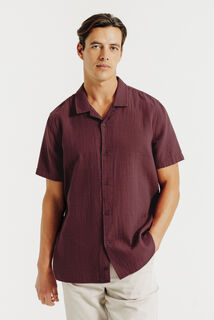 Chemisette en gaze de coton col requin