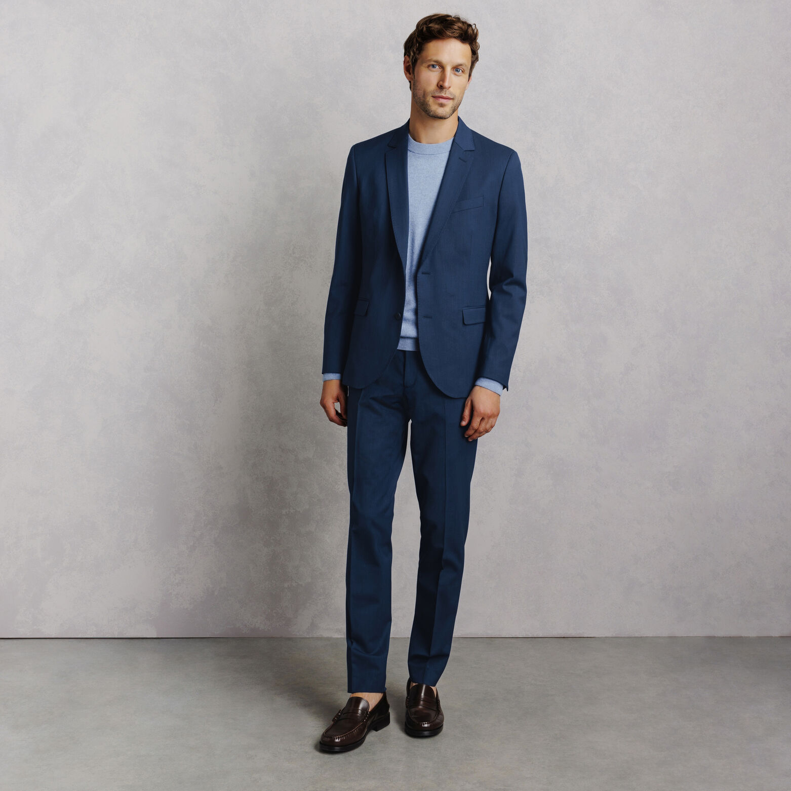 Pantalon de costume slim bi-stretch uni