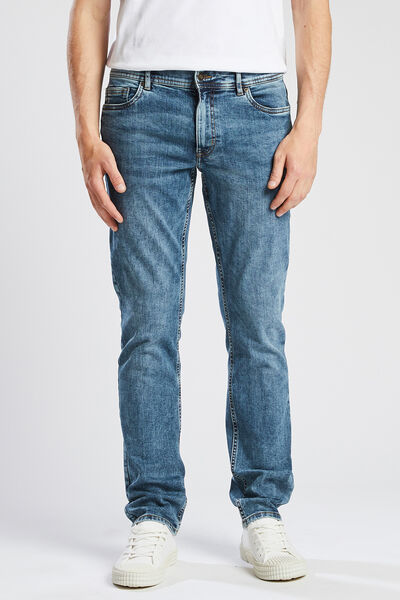 Regular jeans, gerecycled katoen