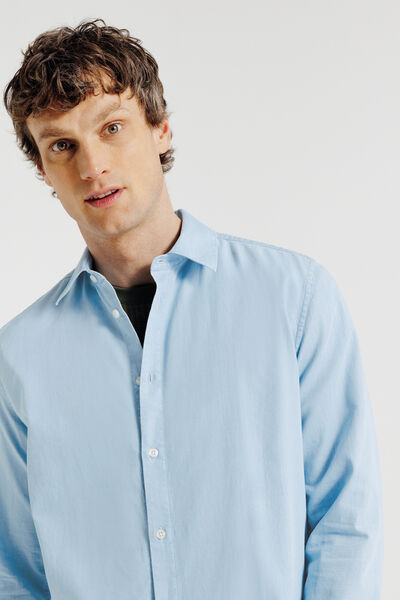 Chemise en coton regular unie