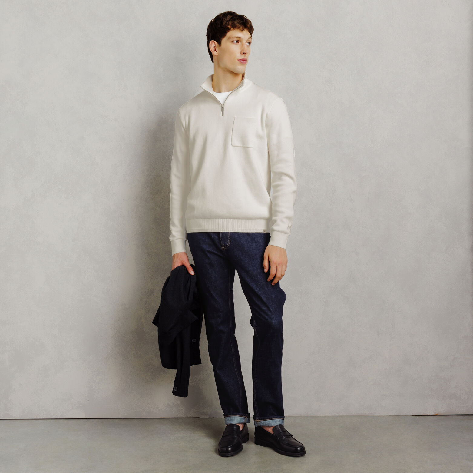 Pull col montant zipp&eacute; "le parfait by JULES"