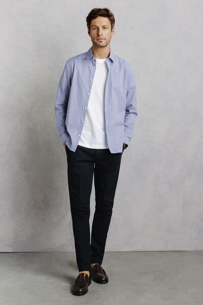 Pantalon chino slim en flanelle
