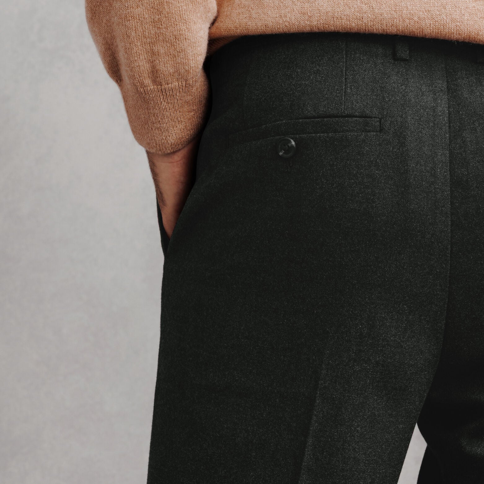 Pantalon tapered flanelle