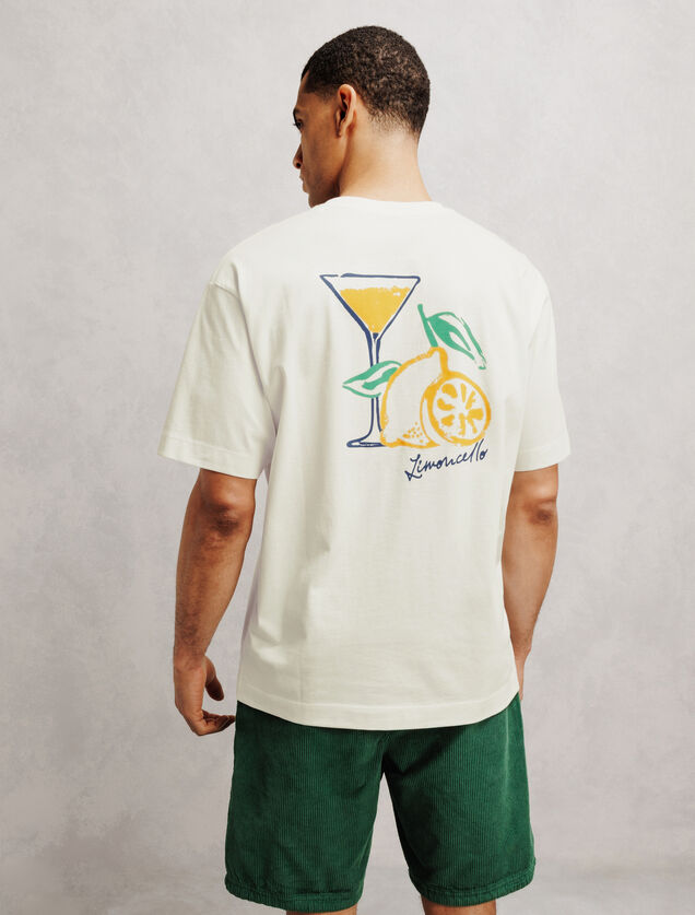 T-shirt met Limoncelloprint voor en achter