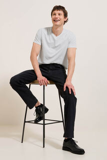 Tee shirt col V en coton