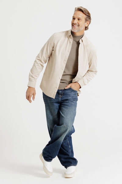 Pull col cheminée mérinos