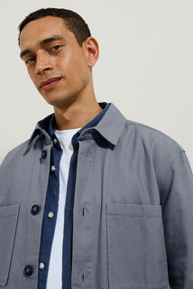 Surchemise en coton col chemise