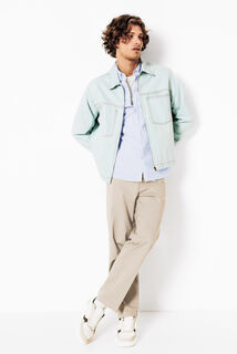 Chemise oxford en coton rayée