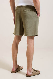 Bermuda taille élastiquée texturé