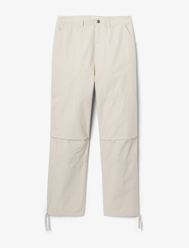 Pantalon chino large avec découpes