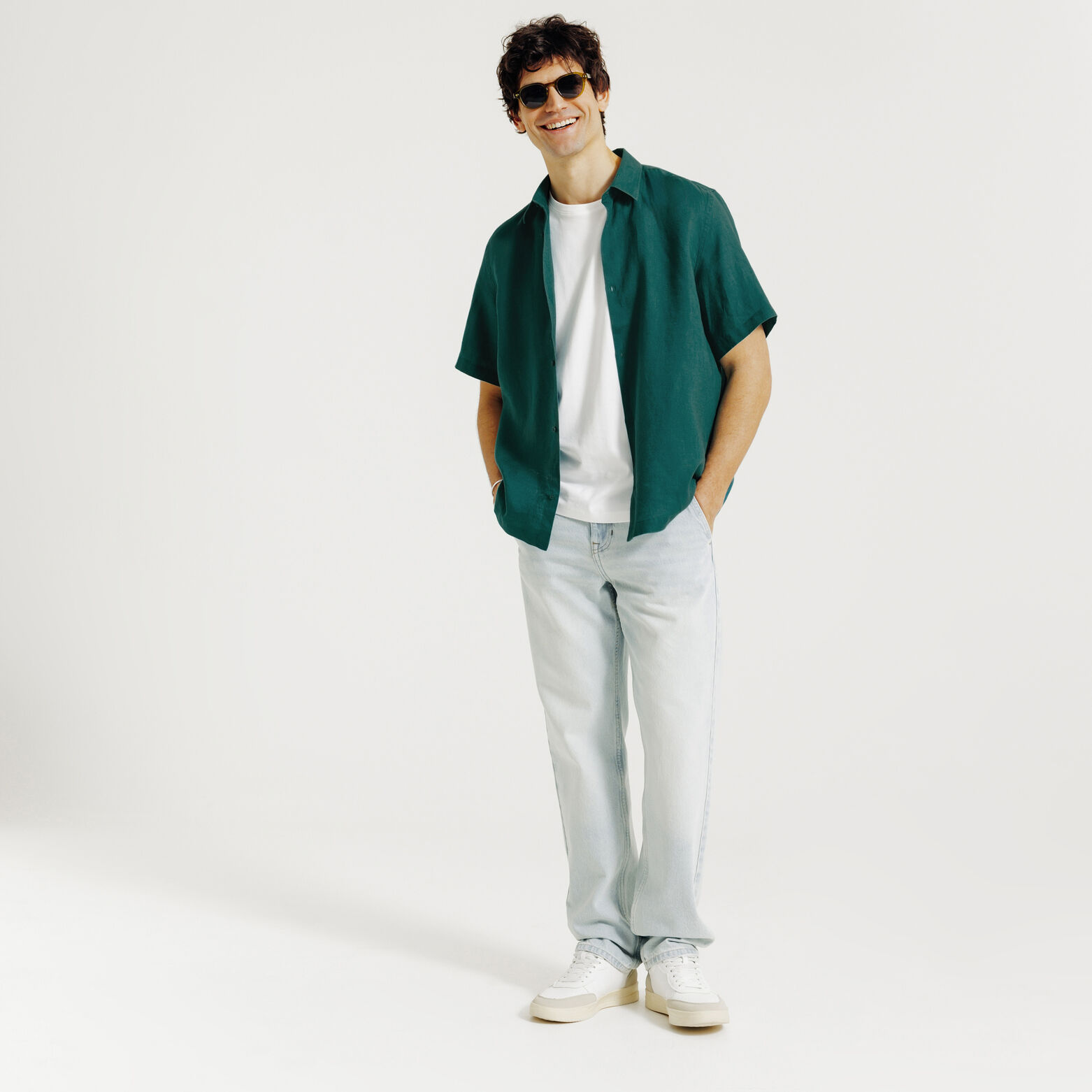 Effen hemdje in katoenlinnen