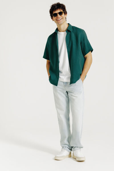 Effen hemdje in katoenlinnen