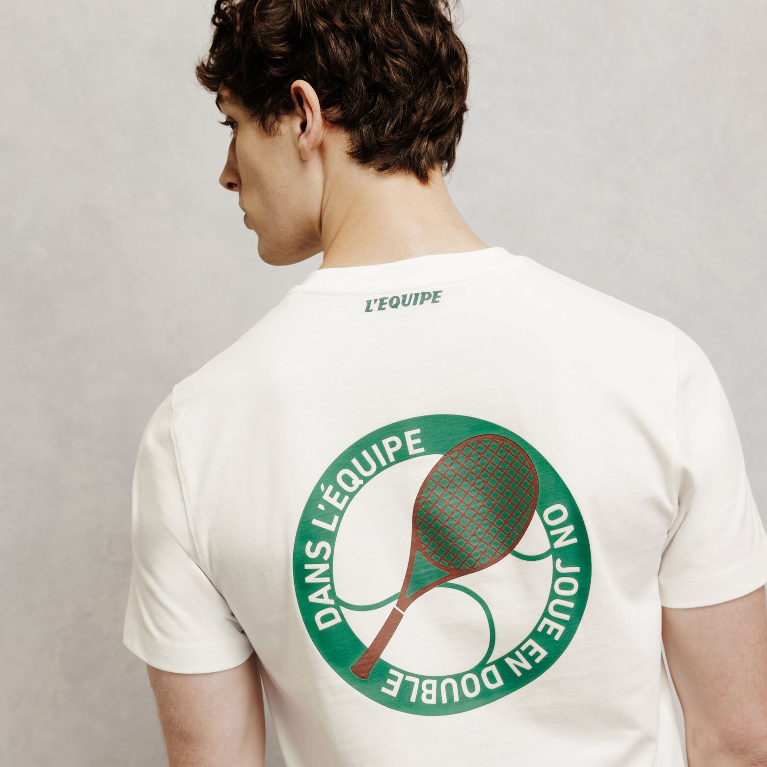 Tee shirt imprim&eacute; dos licence l'&Eacute;quipe