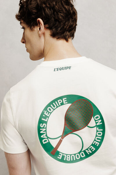Tee shirt imprim&eacute; dos licence l'&Eacute;quipe