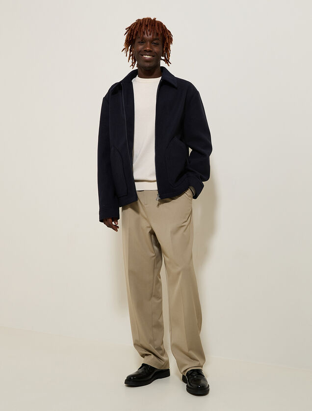 Pull col rond m&eacute;lange m&eacute;rinos cachemire