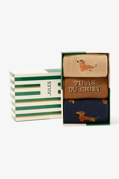 Coffret 3 paires de chaussettes fantaisie