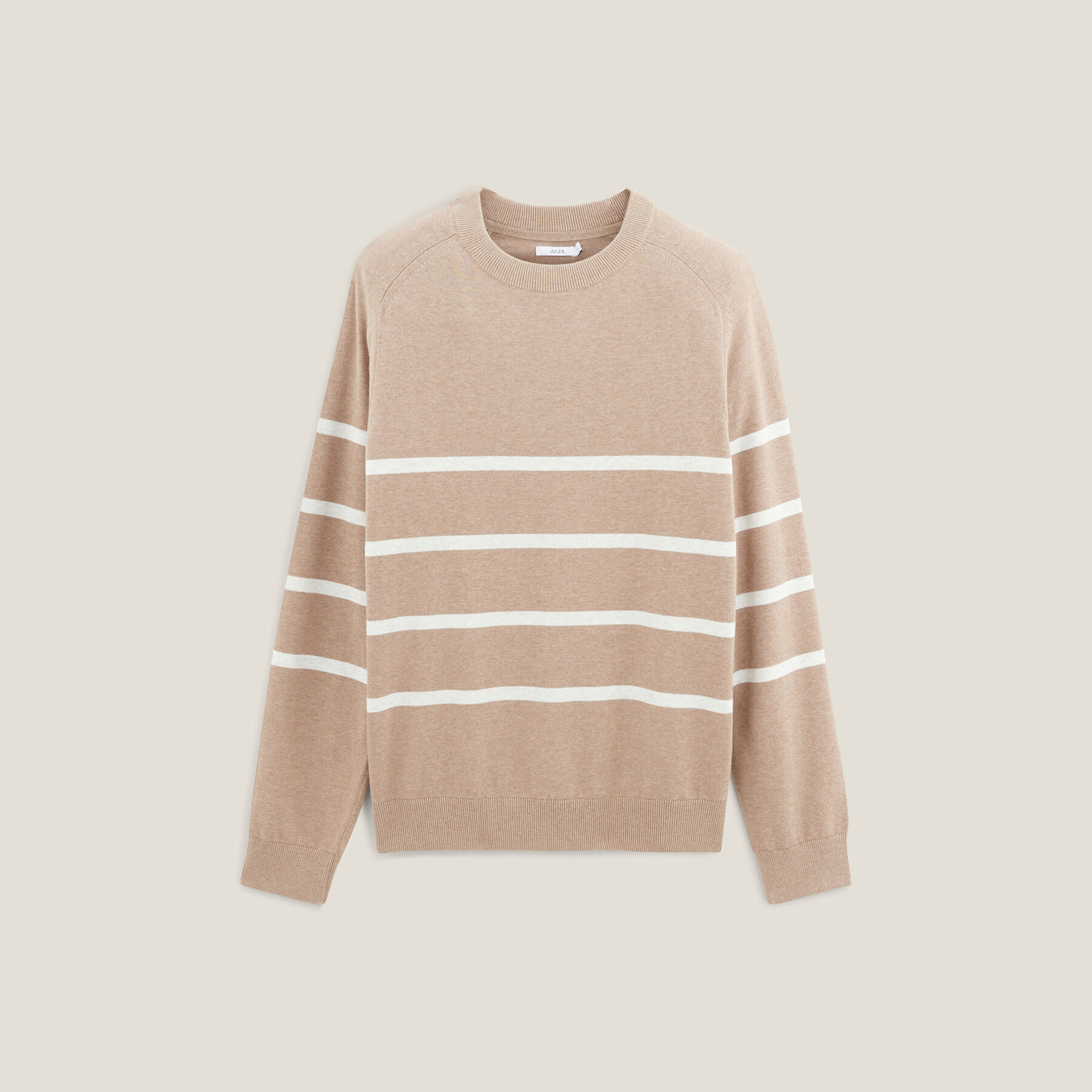 Pull col rond maille côtelée Bleu Cyrillus - Homme | Place des Tendances