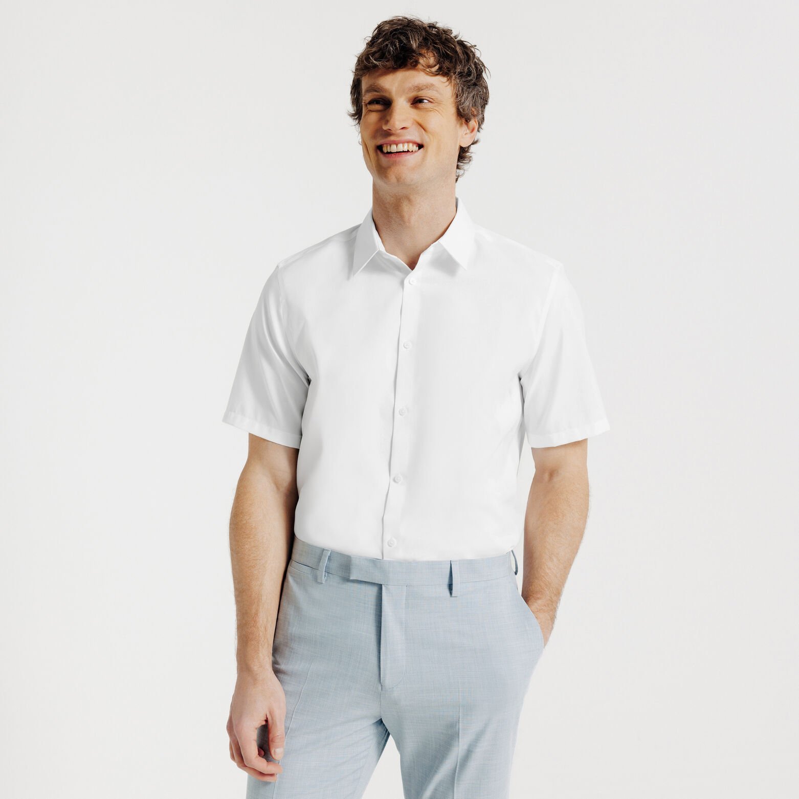 Chemisette en coton sans repassage