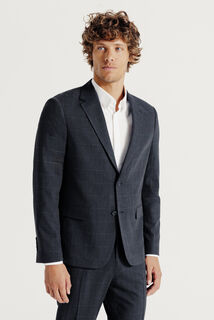 Geruite comfort kostuumvest