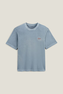 Tee shirt  col rond imprimé en coton