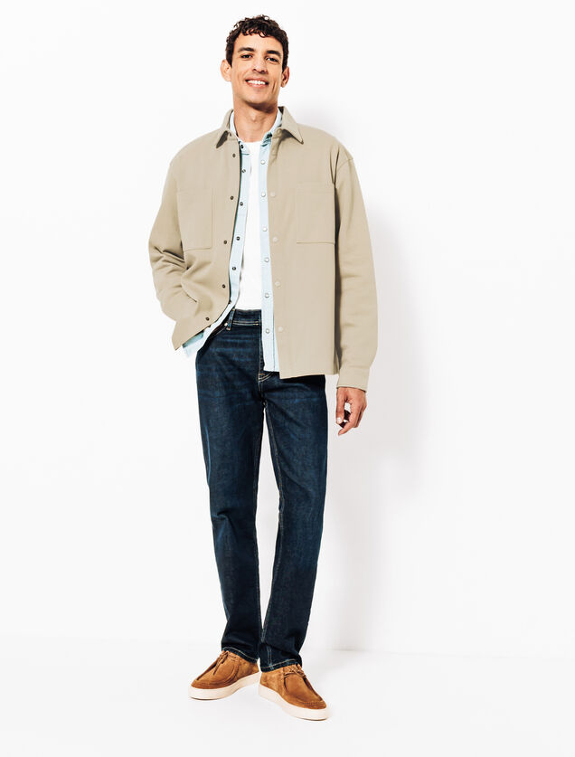 Surchemise en maille col chemise