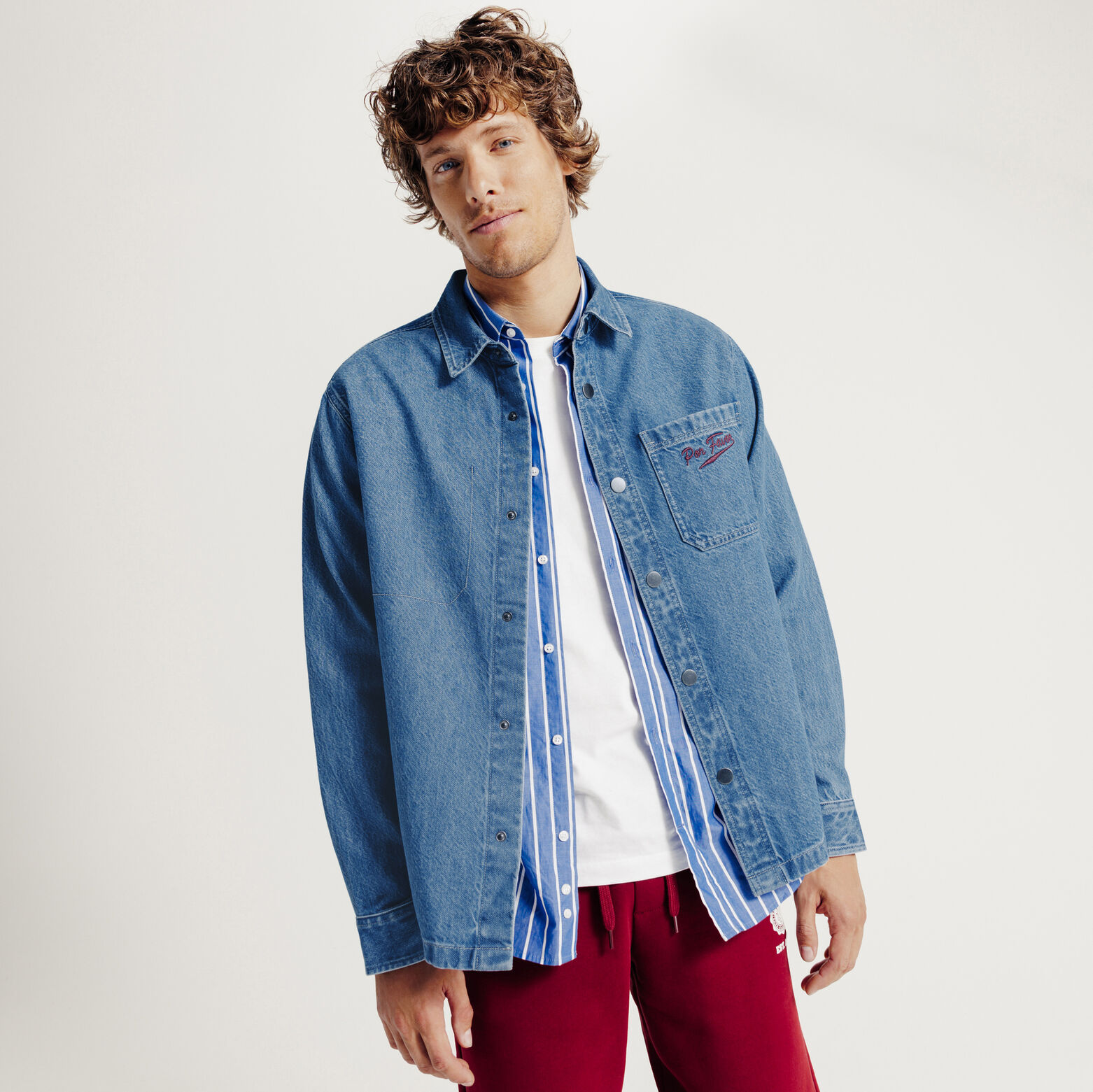 Overhemd in katoen met print