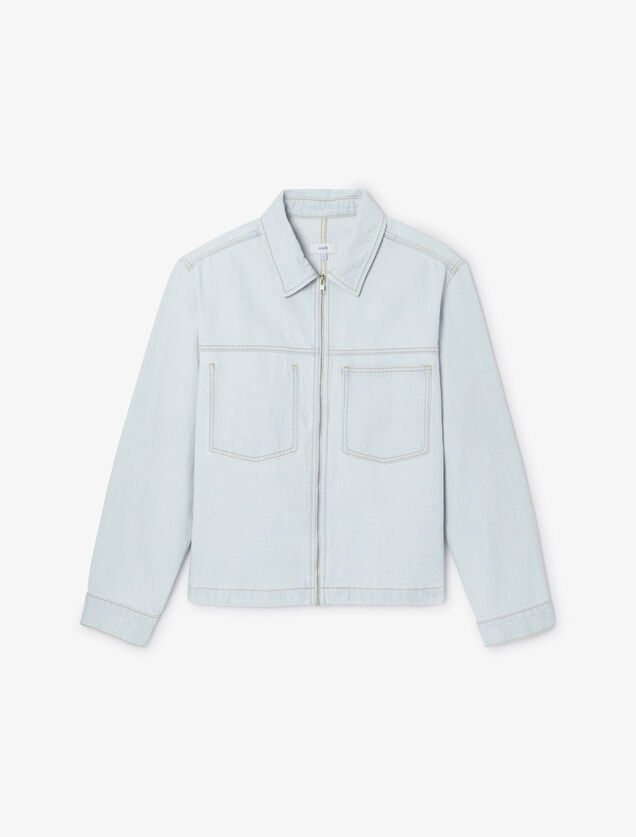 Veste en jean zippée