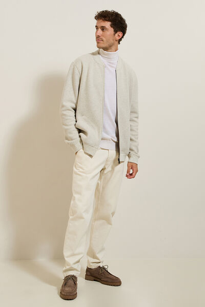 Sweat en maille zipp&eacute;