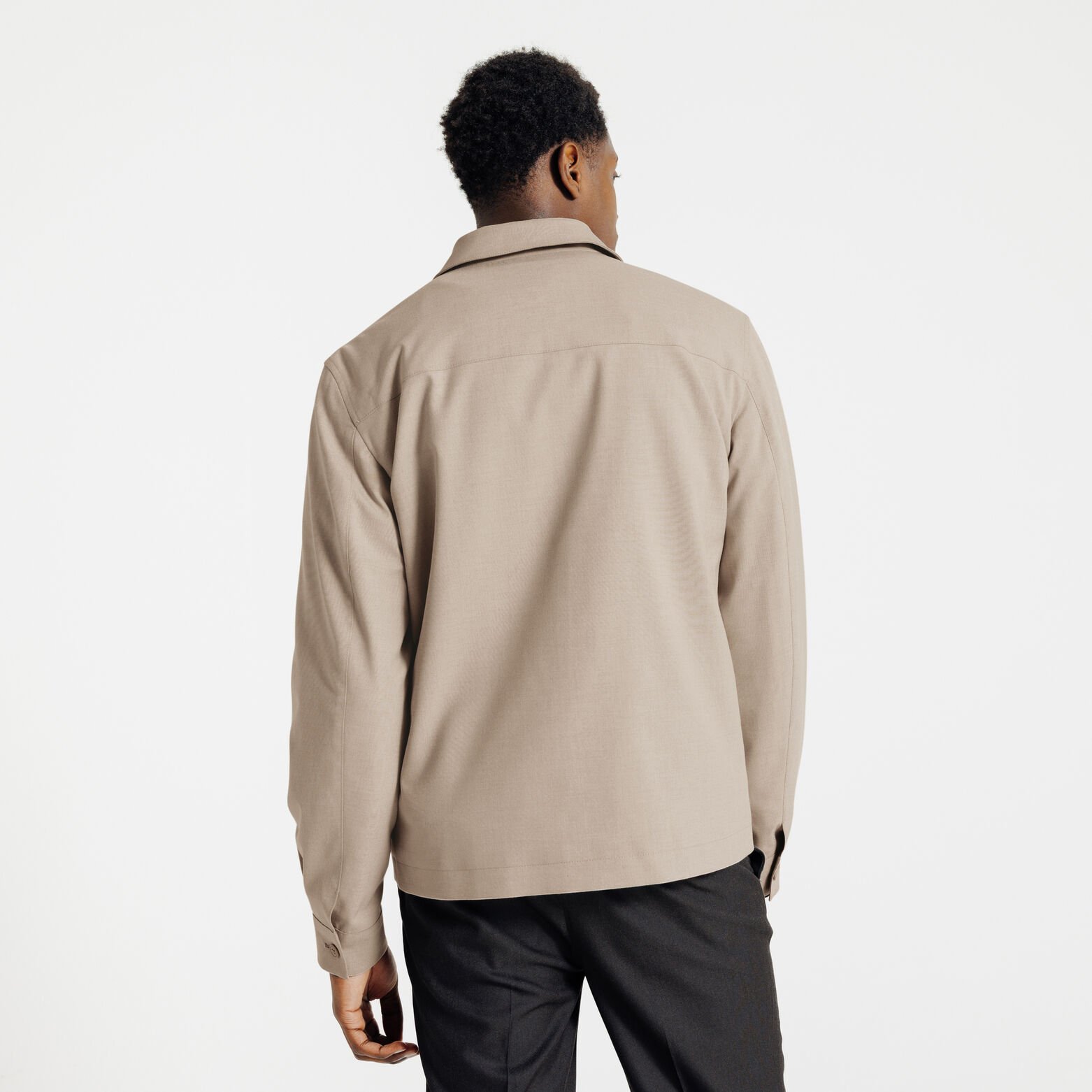 Veste col chemise zipp&eacute;e