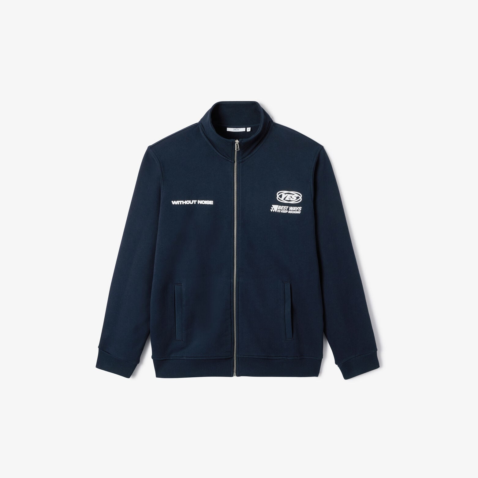 Sweat  zipp&eacute; col montant imprim&eacute;  devant dos