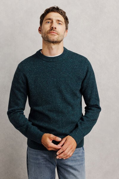 Trui met ronde hals en merino