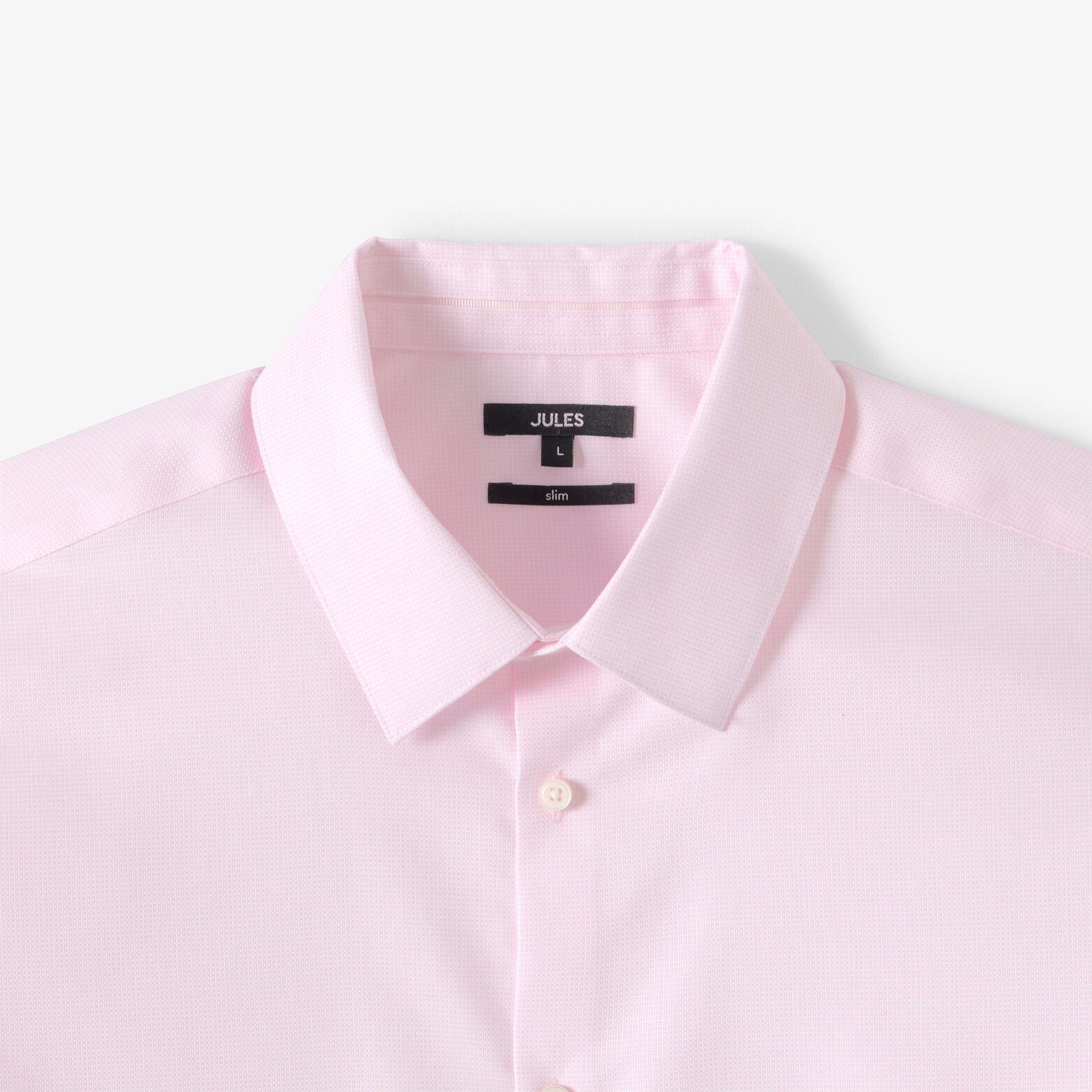 Chemise 100% coton slim sans repassage textur&eacute;e