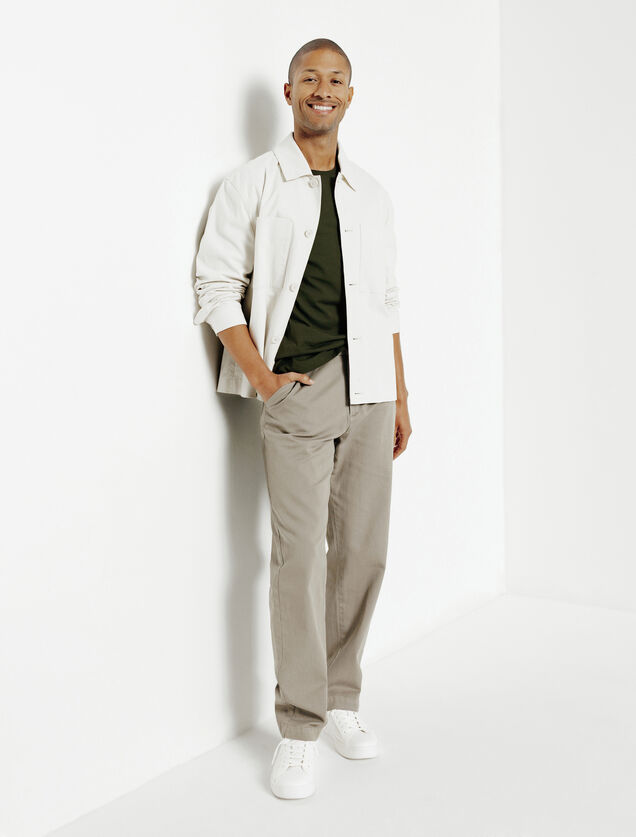 Tee shirt en coton col rond basique