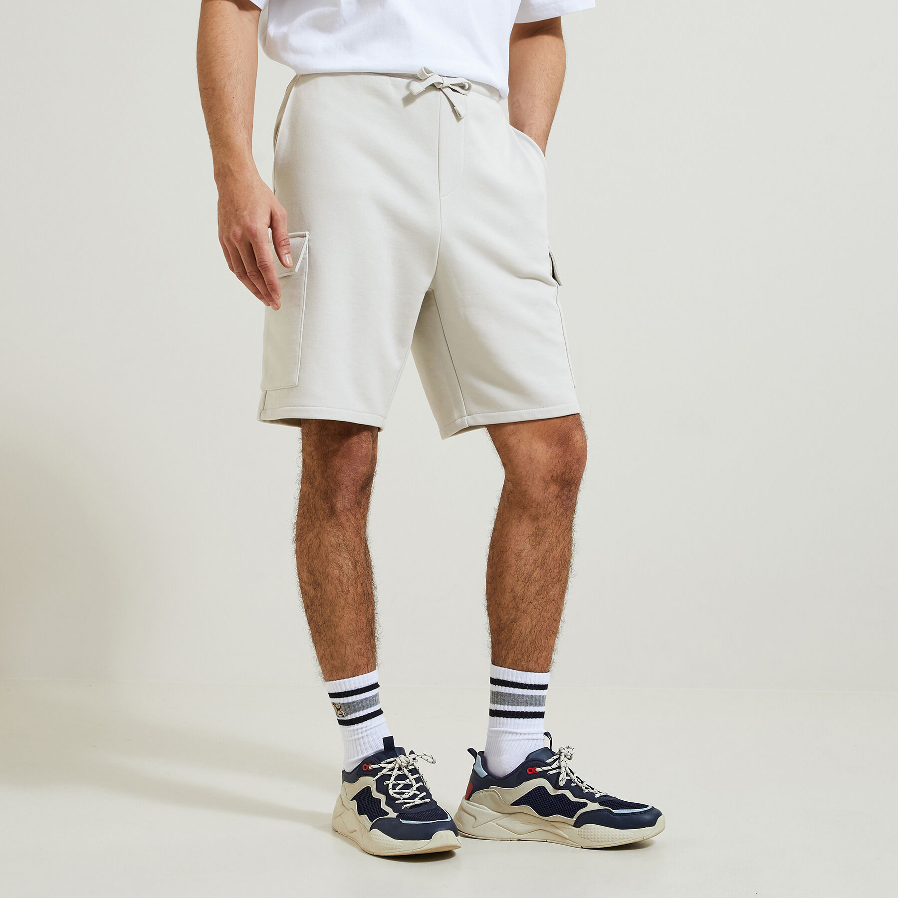 Short en molleton style cargo Ecru Jules